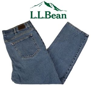 LL‎ Bean Men's Jeans 40x30 Classic Fit Straight Leg Double L Medium Wash 220626